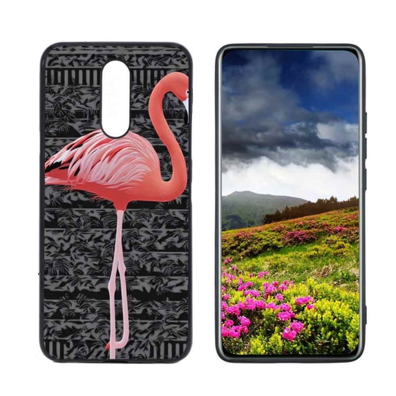 Compatible with LG K12 Plus Phone Case, Flamingo-2 Case Men Women, Flexible Silicone Shockproof Case for LG K12 Plus