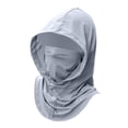 thumbnail image 2 of Pasamontañas, mascarilla, gorro, transpirable, lavable, cómodo, protección solar, capucha gris claro, 2 of 9