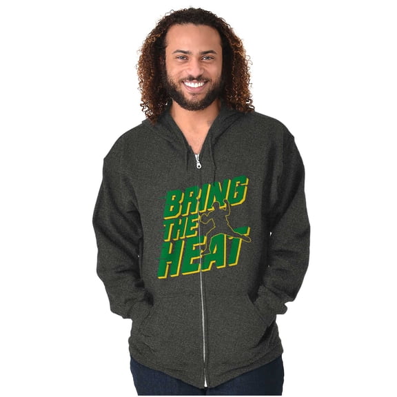 Bring The Heat Baseball Pitcher Zip Hoodie Sweatshirt Men Brisco Brands S