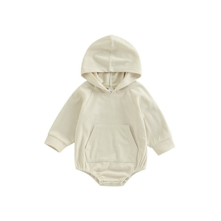 

Bagilaanoe Newborn Baby Girl Corduroy Romper Sweatshirt Long Sleeve Hooded Bodysuit Patchwork Pullover 6M 12M 18M 24M Fall Tops