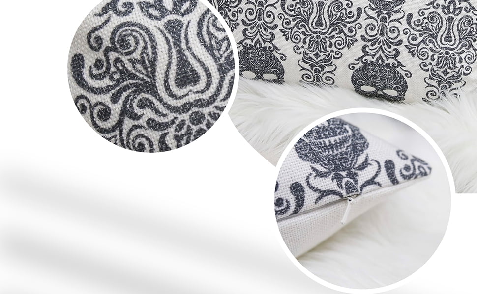 Jacklyn Gray Abstract Polyester 20 in. x 20 in. Throw Pillow (Set of 2)