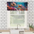 thumbnail image 3 of Sea Turtle Curtain Valance for Kitchen Nautical Ocean Undersea Animal Marine Life Plant Coral Seaweed Rod Pocket Valances for Bedroom Living Room Dining Room 54 by 18 in, 1 Panel, 3 of 6