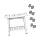 thumbnail image 5 of Banco de ducha, taburete, asiento de baño, cambiador de zapatos, regalo con estante de almacenamiento para Blanco, 5 of 9