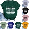 thumbnail image 2 of WREESH Women's Fashion Letter Print T-Shirts Summer Casual Crew Neck Short Sleeve Tops Green, 2 of 4