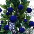 thumbnail image 4 of Velvet Valentines Day Gift Ornaments 46Pcs Flocked Tree Decorations Hanging Ornaments Assorted Navy Blue Holiday Balls Xmas Home Decor Set for Valentines Tree Valentines Decor Fall Decor Valentines D, 4 of 5