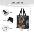 thumbnail image 3 of Disketp Tree Meditating Golden Retriever Bolsa Tote de Lona para Mujer, Bolso de Hombro y Cruzado con Cierre de Cremallera, 3 of 7