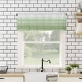 thumbnail image 4 of Hokiten Rod Pocket Curtain Valance, Sage Green White Ombre Farmhouse Window Valance for Living Room, Bedroom, Kitchen Country Modern Stripes Lines 60"W x 18"L, 4 of 8