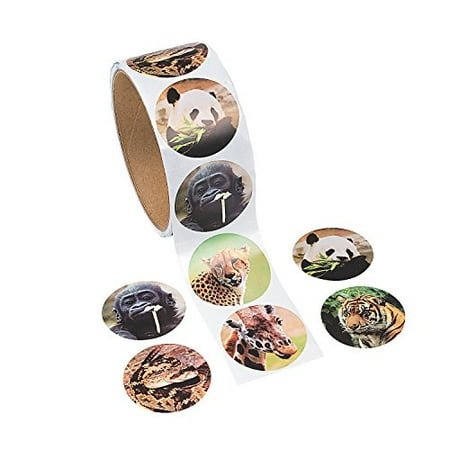 - Fun Express Zoo Animal Stickers (1 Roll)