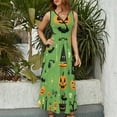 thumbnail image 3 of Halloween Ghosts Horror Pumpkin Pattern Design Sleeveless Dress Summer Clothes for Women Women's Clothing 2025, 3 of 6