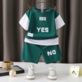 thumbnail image 2 of Akiihool Baby Boy Shorts Set Toddler Kids Boy Summer Clothes 6 12 18 24 Months 2T 3T 4T Short Sleeves Shirt Tops & Casual Shorts Outfit Set(Green,18-24 Months), 2 of 3