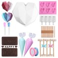 thumbnail image 2 of QualitChoice 114pcs/set Chocolate Baking Mold Set DIY Silicone Ice Cream Maker Set Kitchen Dessert Mould Kit, 2 of 6