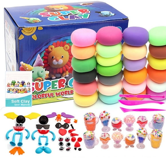 TFixol 36-Color & 24-Color Air Dry Clay Kit for Kids DIY Craft, Non-Toxic & Eco-Friendly, Includes Tools & Accessories, Perfect for Creative Play & Gift Ideas