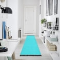 thumbnail image 4 of Ryvnso Turquoise Bedroom Runner Rug 2'x6' Hallway Area Carpet Non Slip Entryway Mat with Tassels, 4 of 8