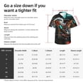 thumbnail image 5 of Logiee Futuristic Robot Hummingbird Print Mens Hawaiian Shirts,Loose-Fit Short Sleeve Button Down Tropical Aloha Beach Shirt,Summer Vacation Wedding Tops,Medium, 5 of 7