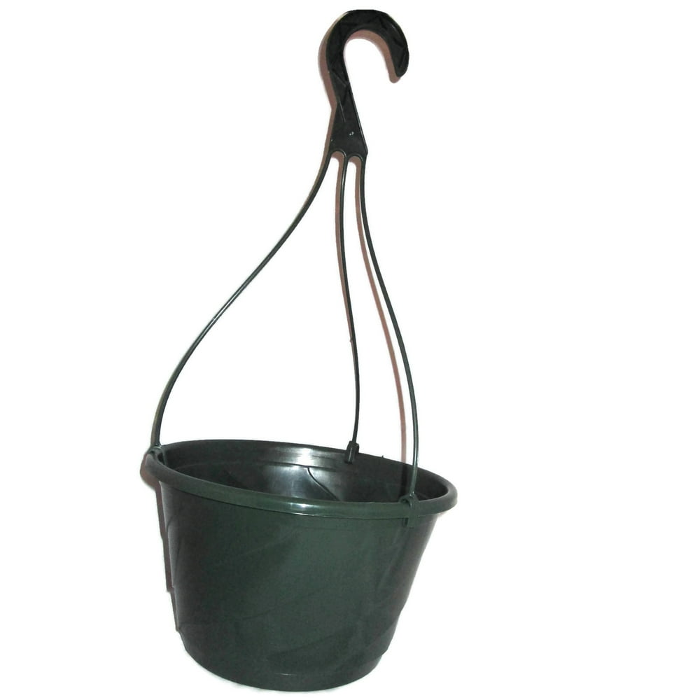 Contempo Swirl 10" Diameter Hanging Basket Green Set of 10