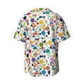 thumbnail image 2 of Wukai Colorful Spots Men's Casual Short-Sleeve Button Down Shirt - Lightweight Summer Dress Shirt for Daily Wear-X-Large, 2 of 7