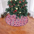 thumbnail image 2 of FMSHPON Blue Star Pattern Stripe Xmas Christmas Tree Skirt Stand Mat for Holiday Party Decoration Indoor Outdoor 36 inches, 2 of 3