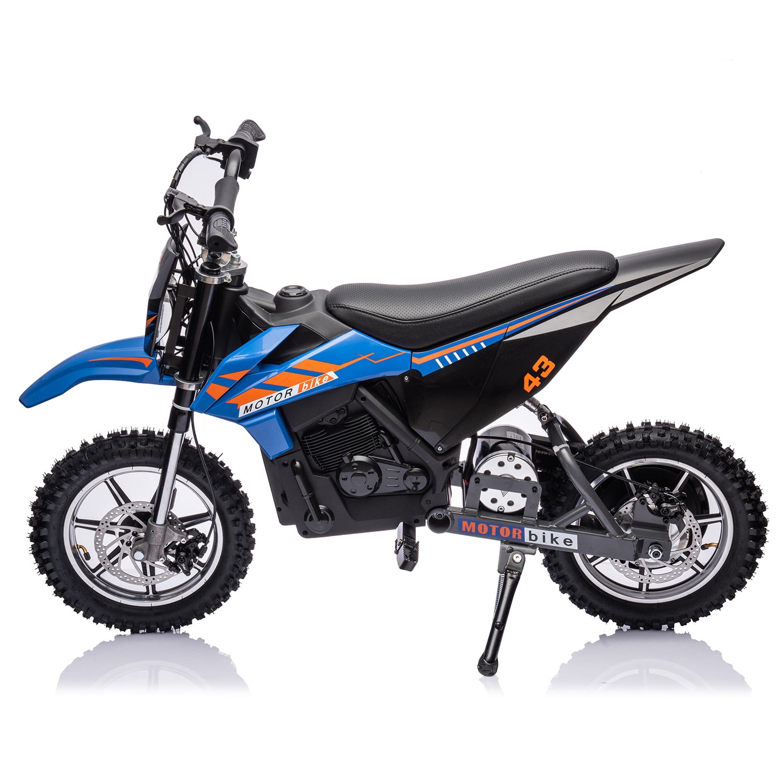 36V Electric Dirt Bike, Kids Ride on Motorcycle with LED Headlight, Leather Seat, Disc Brake
