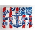 thumbnail image 1 of Anchor Pillow Sham Vintage Design Anchor with Rope on Grungy American Flag Soul of the Sea Art, Decorative Standard King Size Printed Pillowcase, 36 X 20 Inches, Blue Red White, by Ambesonne, 1 of 2