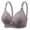 Gray, variant on Cute Push Up Bralettes for Women Plus Size Full Coverage Wireless Bras Underwear Soft Ruched Support T-Shirt Bra, 40/90BC Gray