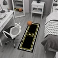 thumbnail image 5 of Ottomanson US ARMY Border Machine Washable Non-Slip Rubberback 2x5 Runner Rug, 20"x 59", Black/Yellow/White, 5 of 9