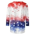 thumbnail image 5 of VEKDONE 2025 Hauts à Manches 3/4 pour Femmes en Solde Jour de L'Indépendance Étoiles Rayures T-Shirts Graphiques Rouges L, 5 of 5
