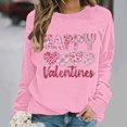 thumbnail image 3 of Uootdi Heart Printed Sweatshirts for Women Funny Love Heart Letter Print Graphic Long Sleeve Shirts Crewneck Pullover Top Holiday Pullover Outfits Gift, 3 of 6
