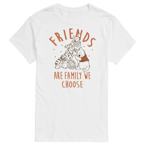 Winnie the Pooh - Friends Are Family We Choose - Men's Short Sleeve Graphic T-Shirt
