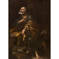 thumbnail image 2 of Juan de Valdés Leal 14x18 Black Ornate Wood Framed Double Matted Museum Art Print Titled - Saint Peter Repentant (ca. 1657), 2 of 5