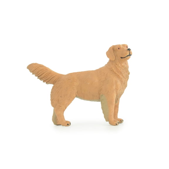 Golden Retriever Dog, Hand Painted, Educational, Museum Quality, Realistic, Rubber Canine, K9, Diorama, Figure, Toys, Kids, Gift, 4 Inches. CH904 BB203