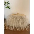 thumbnail image 6 of REMANLAND Women's Satin Evening Clutch, Beige, 6 of 9