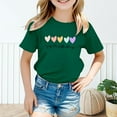 thumbnail image 3 of XQYLOS Girls Cute Pattern T-Shirt Hearts Print Basic Cotton Tops 2025 Summer Fashion Short Sleeve Crewneck Blouse Tops, 3 of 8