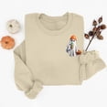 thumbnail image 3 of Ounisa Halloween Thanksgiving Crewneck Sweatshirts for Women Spooky Bat Ghost Pumpkin Printed Sweatshirt Oversized Crewneck Long Sleeve Pullover, 3 of 3
