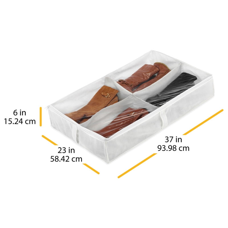 Whitmor Underbed Boot Bags 6 Pack with Oversized Compartments