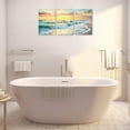 thumbnail image 5 of ZHONGYUTONG Sunset Beach Wall Art 3 Pieces Ocean Waves Pictures Seascape Paintings Prints Home Decor for Bathroom Living Room Framed (11.00" x 14.00" x 3PCS), 5 of 6