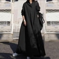 thumbnail image 3 of JUNWELL Robe Maxi Décontractée à Coupe Ample pour Femmes, Robe en Coton et Lin Polyvalente, Robes Chemise à Col en V pour Femmes, Coupe Décontractée et Ample pour le Printemps, 3 of 7