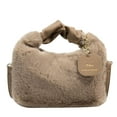thumbnail image 2 of Bolso de mano de felpa suave para mujer, bolso de hombro, bolso multifunción a la moda, bolso de regalo exquisito, correa ajustable para mujer para Marrón Yinane Tote de hombro, 2 of 5