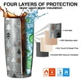 thumbnail image 7 of 20oz Tumblers Gray Christmas Tree Pattern Stainless Steel Vacuum Insulated Double Wall Travel Tumbler Cups Mug with Lid and Straw,Cleaning Brush for Cold & Hot Drinks, 7 of 7