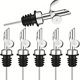 thumbnail image 1 of 6 vertedores de botellas de acero inoxidable con peso, boquilla dispensadora de aceite de oliva con cierre automático, boquillas de vertido de licor con función de volteo automático para verter (, 1 of 5