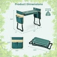 thumbnail image 2 of Pemberly Row Tabouret de Jardin Pliable Banc de Jardinage Robuste avec 2 Pochettes Vert, 2 of 8