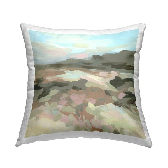 Stupell Industries Modern Brushed Landscape Decorative Printed Throw Pillow Design by June Erica Vess .