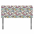 thumbnail image 3 of Sea Animals Headboard, Pattern Penguins in Colorful Hats and Scarfs Cold Winter Fun Art, Upholstered Decorative Metal Bed Headboard with Memory Foam, Full Size, Multicolor, by Ambesonne, 3 of 4