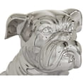 thumbnail image 5 of 11" x 11" Silver Ceramic Dog Sculpture, by DecMode, 5 of 9
