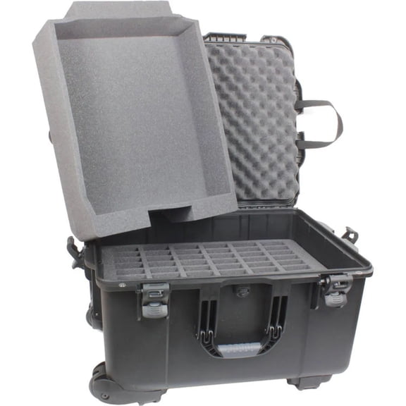 Williams Sound Large Heavy-Duty Carry Case with Wheels for DigiWave, FM and IR Systems (60 Slots Tray)