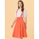 thumbnail image 2 of INSPIRE CHIC Vestido General De Cintura Elástica Con Tirantes Y Tirantes Para Mujer naranja XL, 2 of 5