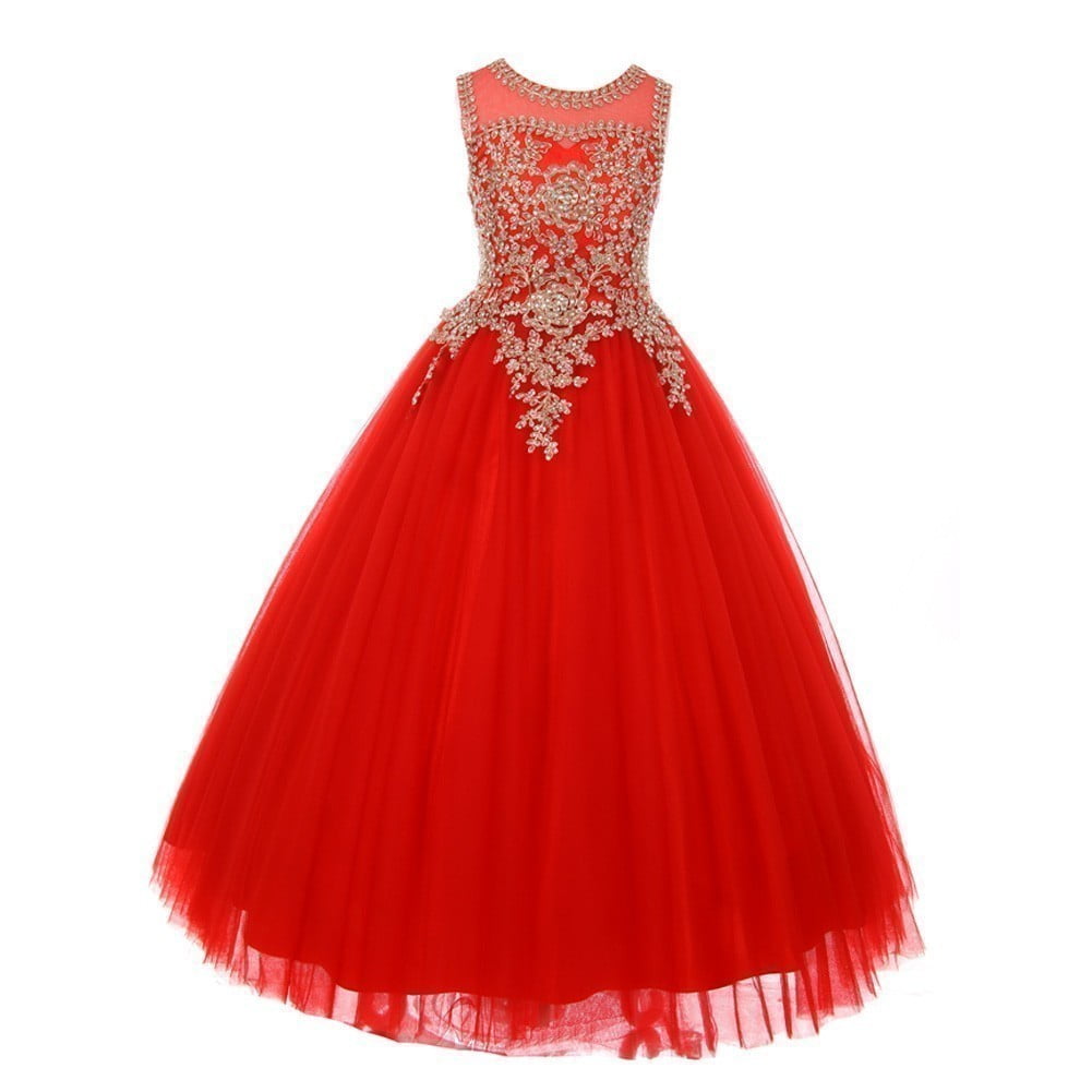 red and gold cocktail dress