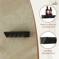thumbnail image 6 of CASAINC 5-Spray Rectangular Shower Head 2.5 GPM with Body Spray in Matte Black, Valve Included, 6 of 10