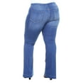 thumbnail image 5 of JDinms Women Bell Bottom Jeans Wide Leg Stretchy Fake Denim Pants Plus Size, 5 of 5