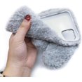 thumbnail image 2 of Compatible with Galaxy S24 Plus Case Cute Plush Furry Dog Phone Case for Women Girls Girly 3D Cartoon Kawaii Case Soft TPU Shockproof Protective Cover, Gray, 2 of 13