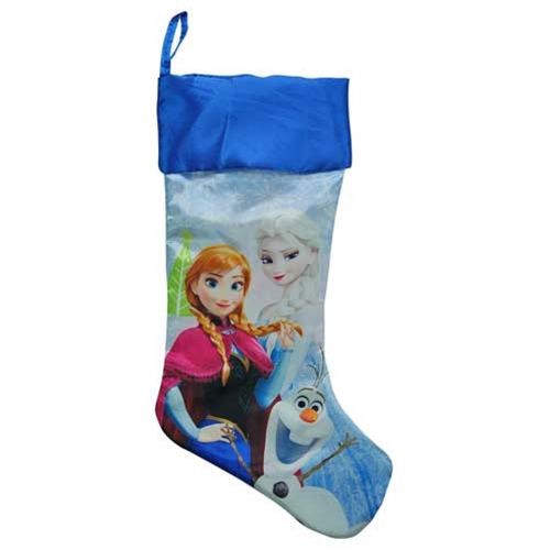 Disney Frozen Christmas Stocking 20inch Satin Fully Printed